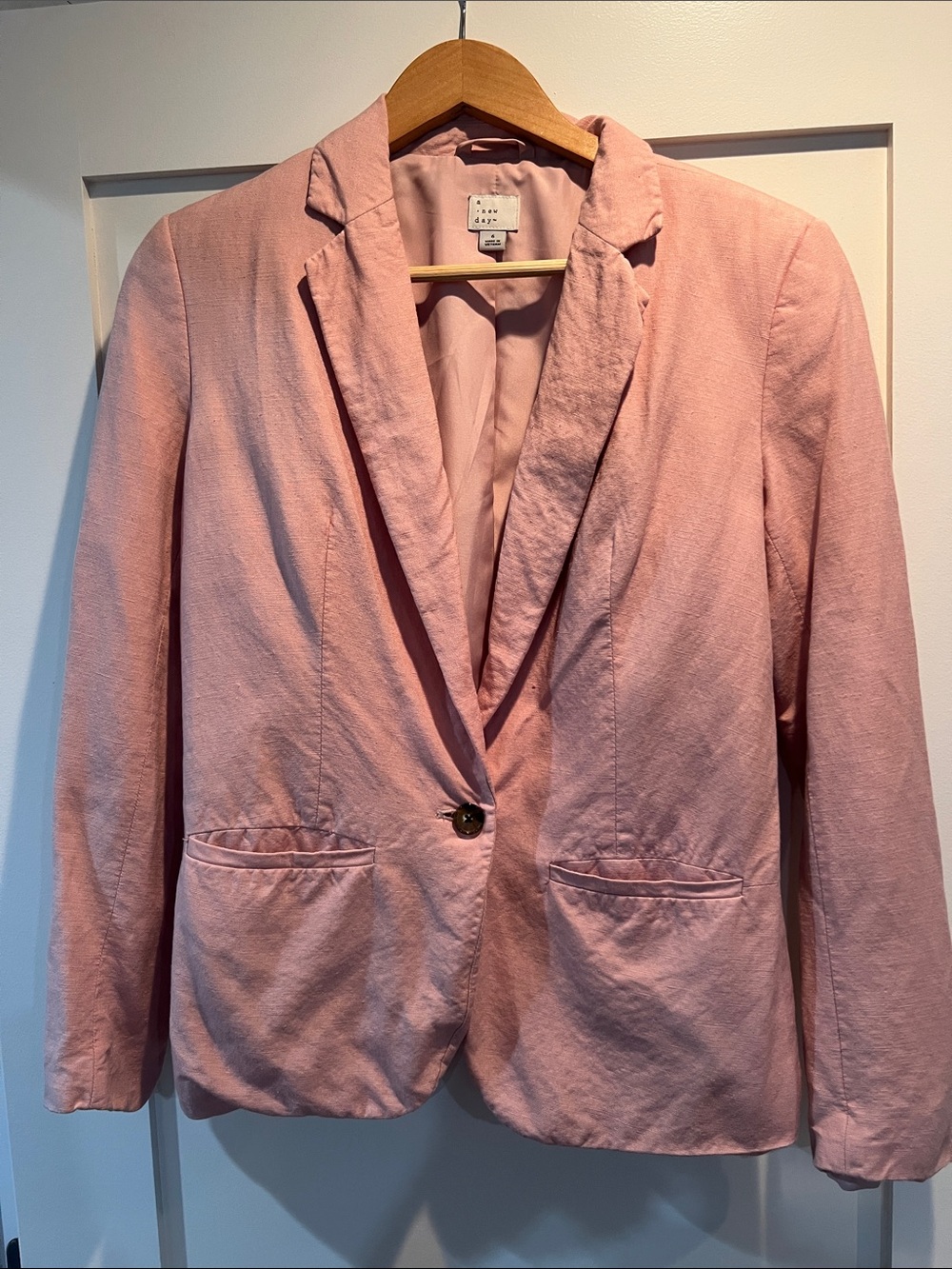 a new day Light Pink Single-Button Blazer